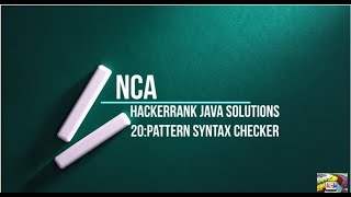 20:Pattern Syntax Checker || Hackerrank java solutions