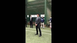 チームを離れる廣岡大志選手が感謝の思いを伝える。「プロ野球選手としてのスタートラインに立たせてくれた球団。本当に感謝している」