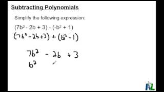 Subtracting Polynomials Vertically