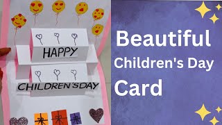 Happy Children's day | greeting card | paper craft ideas | children's day special card