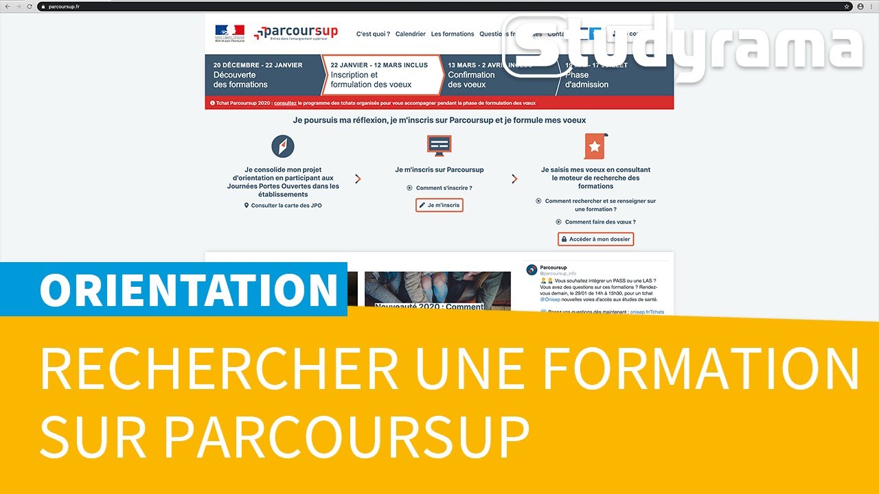 Tuto : Comment Chercher Et Trouver Une Formation Sur Parcoursup ? - YouTube