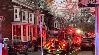 Crews battling rowhome fire in Harrisburg