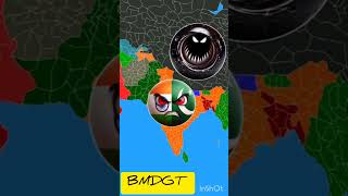Black Whole Ate Countries । India Pakistan Russia part-2 #countryballs #countries #shortsfeed