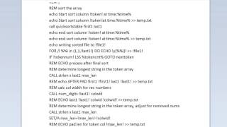 Create & Execute Windows Command Files File Sort Code Walkthru