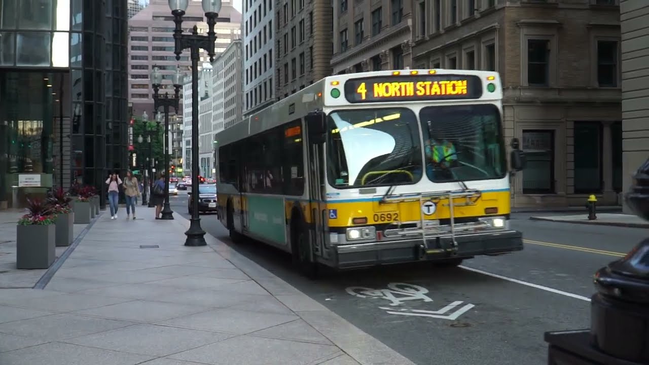 MBTA 2006 New Flyer D40LF 0692 On Route 4 - YouTube