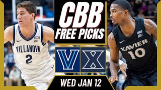 NCAA College Basketball Free Picks | VILLANOVA vs XAVIER (01/12/22) NCAAB Picks