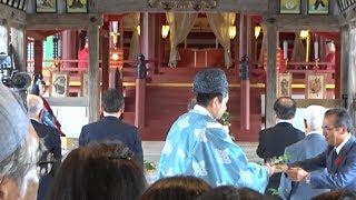 １０－⑨２０１７みあれ祭　宗像大社入御祭　神湊港出発　３基神輿　陸上神幸で入御祭で終了。