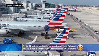 Costa Rica-To-Miami American Airlines Flight Delayed Nearly 8 Hours After Flight Crew Robbed At Gunp