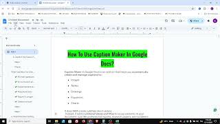 How To Use Caption Maker In Google Docs - Full Guide