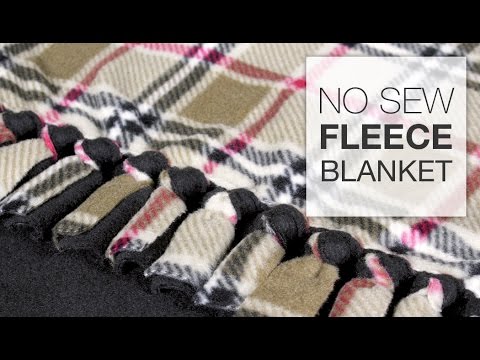 DIY No Sew Fleece Blanket Tutorial DIY No Sew Fleece Blanket Tutorial