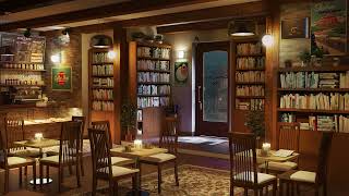 Library Coffee Shop Ambience with Smooth Jazz Music for Relaxing, Studying and Working