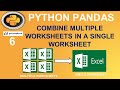 Python Pandas Tutorial: Combine Excel Sheets using Python Pandas #6