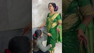 boy wear mom sàree/indian crossdresser/male to female transformationmakeup