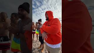 NEMS JUMPS IN CONEY ISLAND BEACH IN THE WINTER WITH A HOODIE \u0026 TIMS ON #shorts #nems #comedy #rap