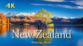 【4K】ニュージーランドの絶景｜ピアノのリラックス音楽と美しい大自然の景色｜New Zealand