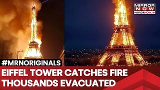 Eiffel Tower Catches Fire On Christmas Eve, Thousands Of Tourists Evacuated | Watch