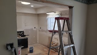 expanding a LOAD BEARING WALL in less than one hour. DIY, Home Improvement.