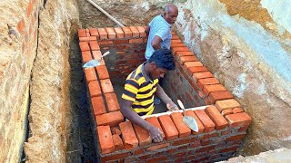 Construction Techniques of WaterTank_UnderGround Brick WaterTank Build on Properly with Cement mixer