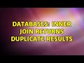 Databases: Inner join returns duplicate results