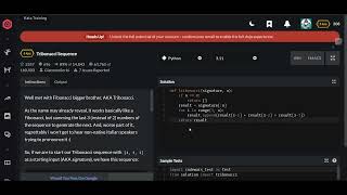 Codewars | Tribonacci Sequence | Python 6 kyu
