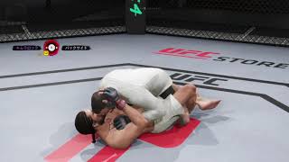 【UFC4】ハーフガードボトム側からキムラロック