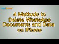 How to Delete WhatsApp Documents and Data on iPhone? [Solved]