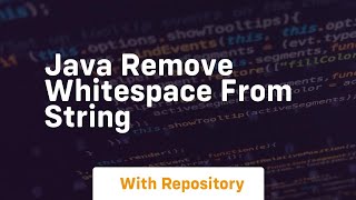 java remove whitespace from string