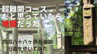 四国八十八ヶ所お遍路道。最後の難関と言われる旧道を歩いてみた。そしたら死にそうになった。