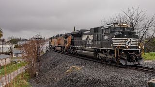 NS 1196 leads UP MPDRVB-14 on the Valley Subdivision. (chase) | 1/15/23