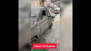 Restorasi Total Isuzu Panther Pick Up. Kerok Habis Cat Lama. Cat Ulang Seluruh Body. Kembali Mulus