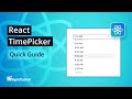 React TimePicker: The Ultimate Feature Walkthrough