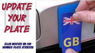 Ellis Graphix GB Car Number Plate Stickers