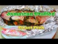 Stuffed Roast Fish Jamaican Style//Snapper Fish Recipe//How to Prepare Stuffed Fish #streetfood