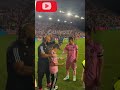 chinkseymedia lionel messi’s bodyguard upends crazy fan as he storms the pitch for messi selfie