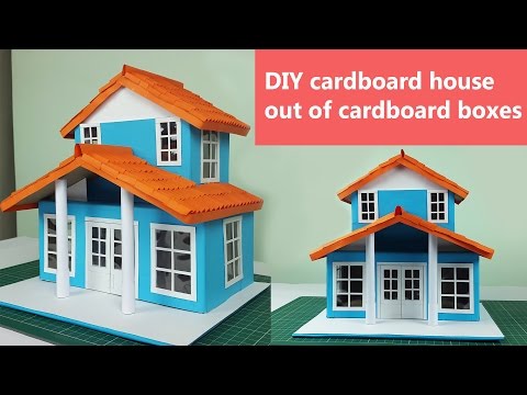 DIY cardboard house out of cardboard boxes- Step by step instructions. DIY cardboard house out of cardboard boxes- Step by step instructions.