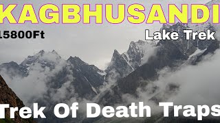 kagbhusandi lake trek | without guide | solo travel vlog | Travel vlog | Dangerous trek