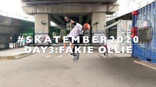 【滑板】三十天挑戰每日一新招，DAY3：Fakie Ollie，倒滑豚跳並不難，有歸納心得分享【九愛玩板#SKATEMBER2020】｜Skateboard Progression｜【跟著Jason】