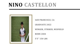 Nino CASTELLON 2021-2022 International Center of European Football (ICEF) highlights