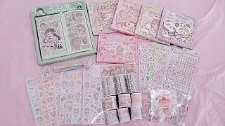 ASMR Unboxing Cute Journal Supplies🍭Sinmo Weeks, Telado, Washitape, Deco Sticker 🍬Shopee Haul