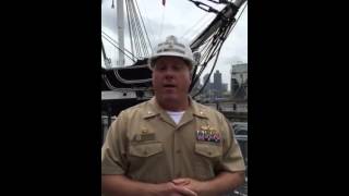 CDR Sean Kearns Commemorates Start of USS CONSTITUTION's Restoration
