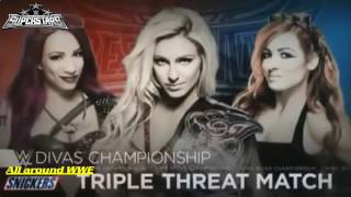 WWE Wrestlemania 32 Triple Threat Divas Championship Official Match Card - All Around WWE