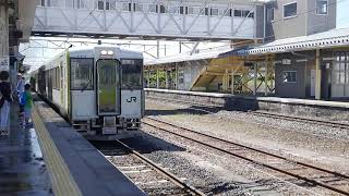 JR東日本キハ110形3両 快速はまゆり盛岡行 花巻駅発車