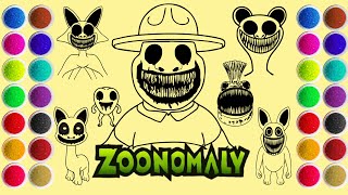 Drawing and Coloring All Zoonomaly Monsters: Zookeeper, Monster Bunny, Monster Fish and More