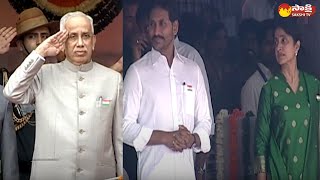 AP Republic Day Celebrations 2024 | CM Jagan | YS Bharati | AP Governor Abdul Nazeer | @SakshiTV