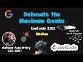 Detonate the Maximum Bombs - Leetcode 2101 - Java