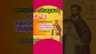 മാർച്ച് 3⭐അനുദിന വിശുദ്ധർ🌹 രക്തസാക്ഷിയായ വിശുദ്ധ മാരിനൂസ്🌹അവതരണം Std. XI⭐ St.Dominic church Pzr.