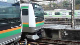 E233系3000番台15両編成高崎線「籠原行き」上野駅発車