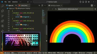 ASMR Coding | Rainbow Loader Using HTML and CSS |No Talking
