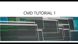 CMD Tutorial 1 - How to create a simple BATCH program