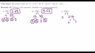 12. Simplifying Cube Roots